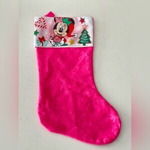 Disney's Minnie Mouse Holding Cupcake on 16" Pink Felt Christmas Stocking by RUZ